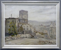 Unsere Schlosskirche - Ölgemälde, 62 x 49 cm, 1946