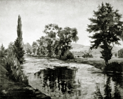 Am Wasser - Scan von Postkarte, Ölgemälde