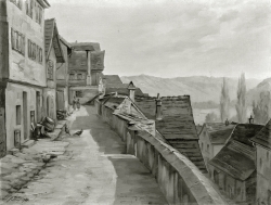 Besigheim - Fotoplatte, Ölgemälde, 1940
