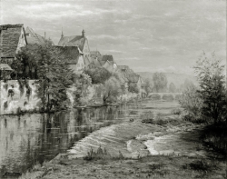 Besigheim - Fotoplatte, Ölgemälde, 1946