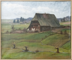 Teiner Fonis Hof  bei Schönwald - Ölgemälde, 47 x 39 cm, 1943