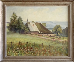 Schwarzwaldhof - Ölgemälde, 80 x 66 cm, 1962