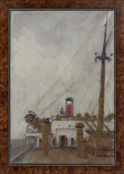 Auf Deck der Washington - Ölgemälde, 48 x 34 cm