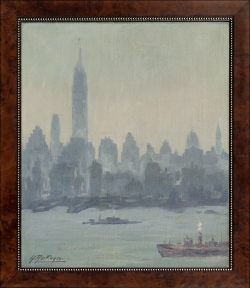 Studie Empire Center - Ölgemälde, 36 x 32 cm, 1950